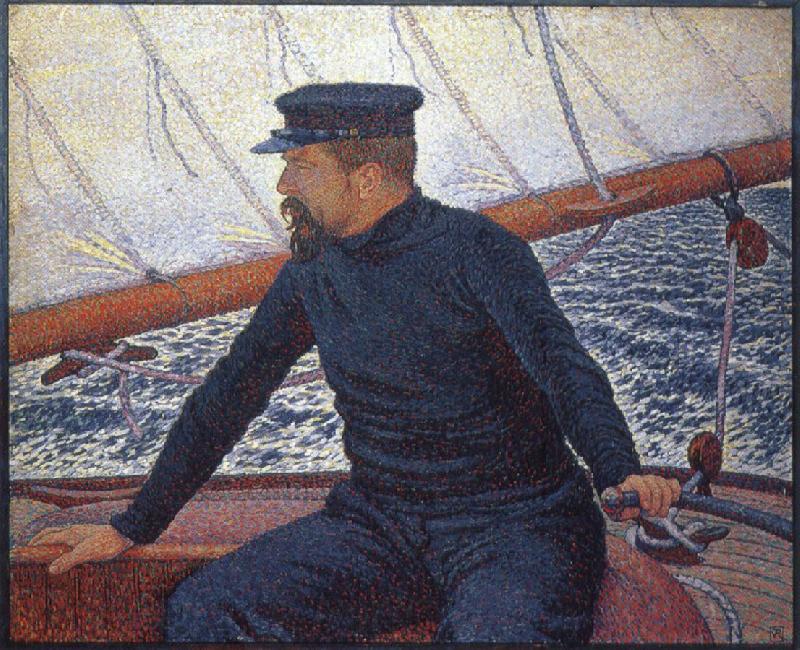 Theo Van Rysselberghe signac on his boat France oil painting art
